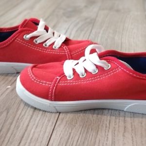 Red sneakers